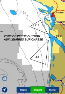 Christophe Lhamas Lalule - Moniteur Guide de pêche La Rochelle - Apprendre à pêcher à la Rochelle - Zone de pêche au thon sur chasse
